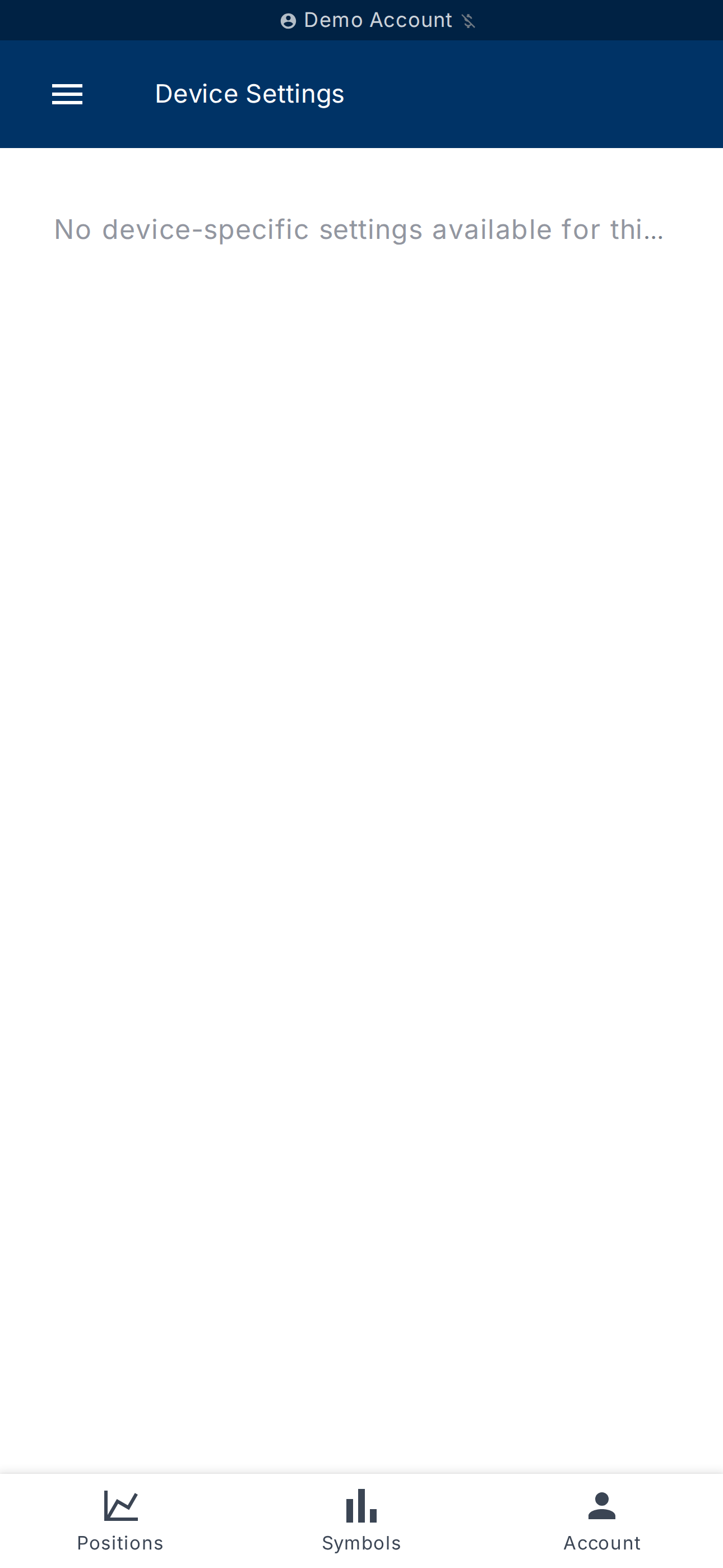 Device settings — Always on Top option