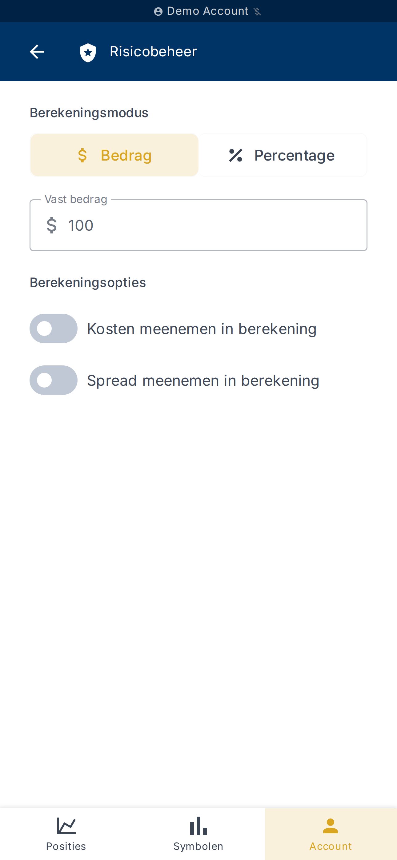 Account-risicobeleidinstellingen
