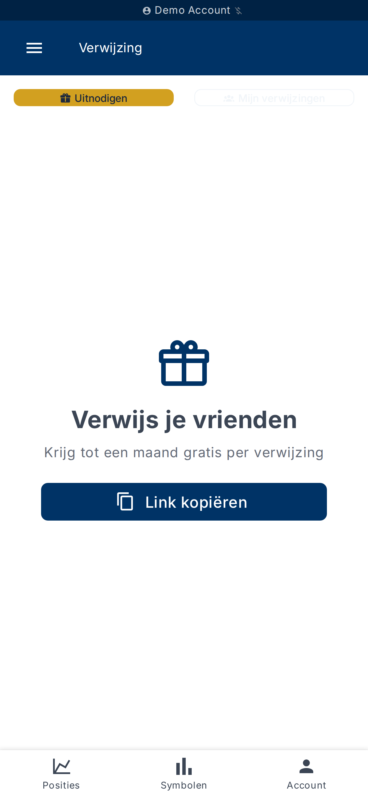 Tabblad Uitnodigen — uw link delen of kopiëren